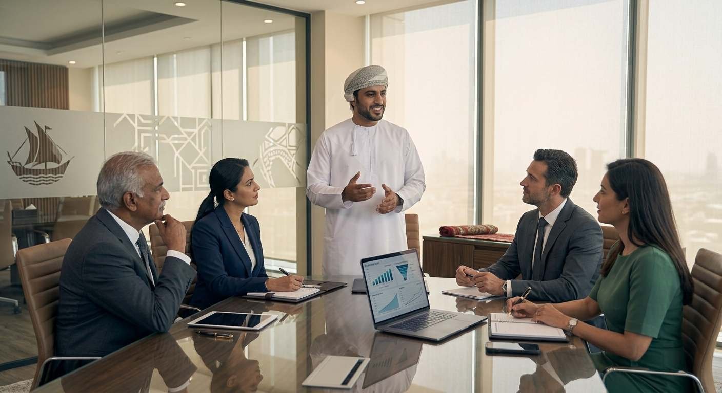 Digital Business Consulting in Oman - Executive Team & Client Collaboration in Oman